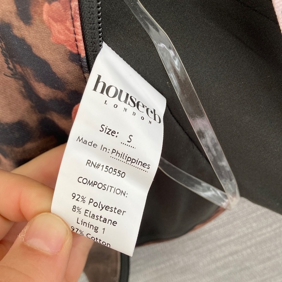 House of CB Kalina Floral Printed Corset Women’s S Leopard Rose Mesh Top - Picture 7 of 7